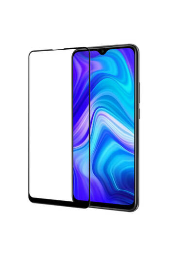 Magic 9D Full Cover Glass Film for Xiaomi Redmi 9, Premium Quality, Black