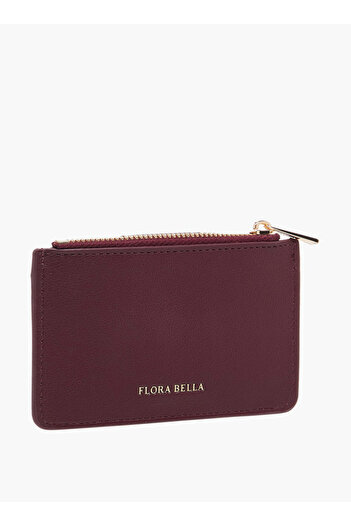 Flora Bella by Shoexpress Solid Card Holder with Snap Button Closure - H 8 x W 12.3 x 2.5 cms
