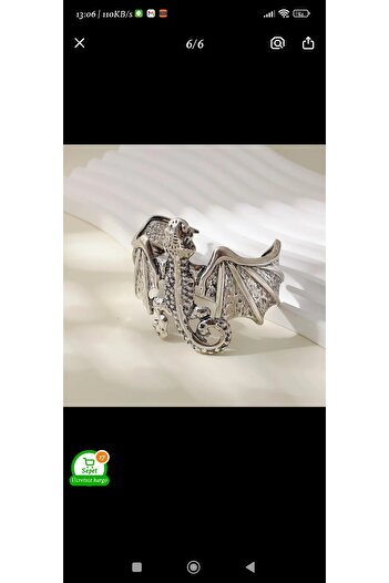 Visale Store Dragon Model Bohemian Style Retro Bracelet and Ring Set