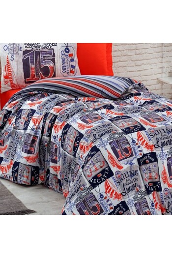 Cotton Box Single bed linen, 100% cotton ranforce, Cotton Box, Regatta Navy Blue