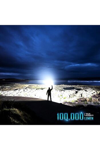 imalent MS18 The World's Most Powerful Lamp, 100,000 Lumens, 1350m Range, 18 Cree LED Military Water