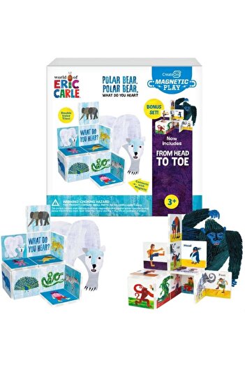 Generic CreateOn Eric Carle Polar Bear with Head to Toe Bonus Set Magnetic Tiles, STEM Toys for Boys and Gir