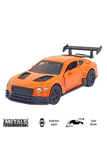 Vardem Pull and Drop Metal Small Cars 8 cm - 6411A - Orange