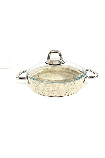 TRENDBULL Titanium Granite Flat Bottomed Rice Pot with Steel Handle 24 cm