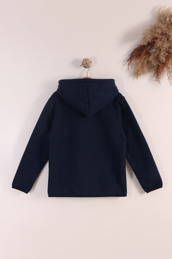 monox Children's Unisex Fleece Jacket with Rubber Cuffs and Zipper Hood