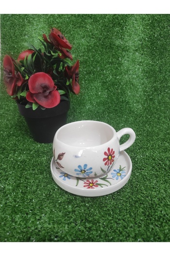Home Coffee Cup with Saucer, Flat Model