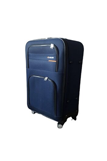 Naimeed Company Travel Trolley, Large, Naimeed D7176, 4 Double 360-Degree Wheels, Fabric Material, Cipher Lock, Blue