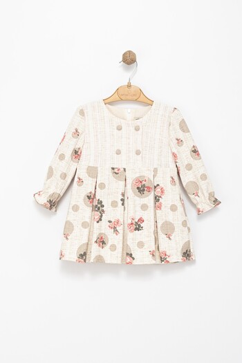 Babito Baby Baby Girl-Child Dress – Floral Print, Long Sleeve, Natural Comfortable Fabric, Casual & Special Occasion