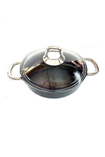 TRENDBULL Titanium Granite Flat Bottomed Rice Pot with Steel Handle 24 cm