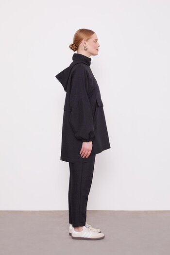 Levidor Black Hooded Sports Suit