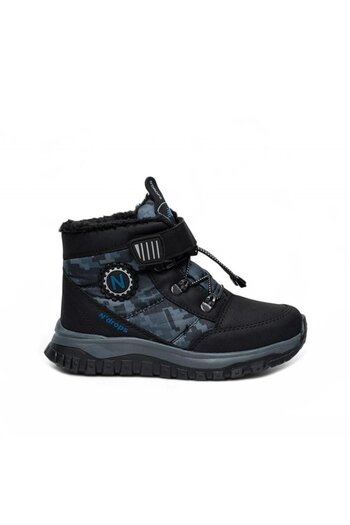 CEZY Durable, Orthopedic, Furry, Velcro Strap, Black-Sax Boy's Boot Shoes