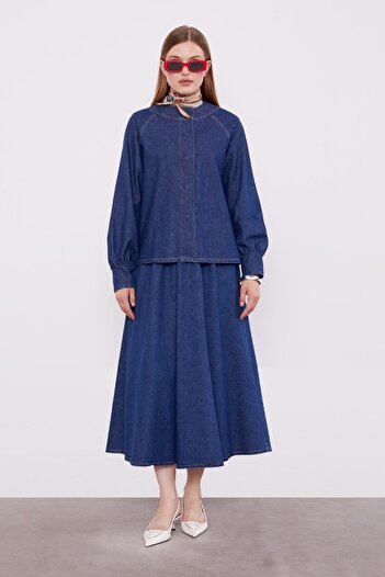 Levidor Indigo Denim Skirt Set