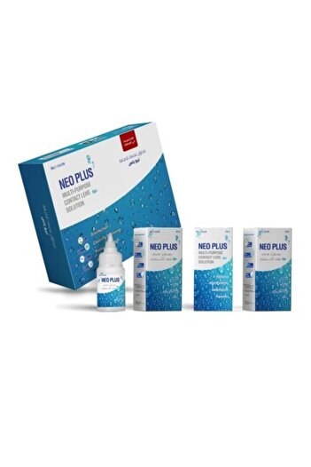 NEO PLUS علبة محلول العدسات اللاصقة - 3 زجاجات 60 مل