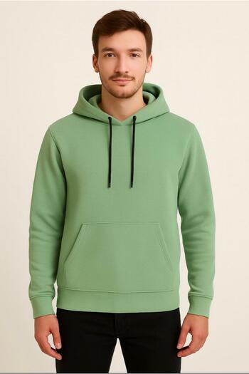 AXXEL Men's Green Hooded Sweatshirt-W1108