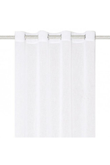 OEM Decorative Curtain with Rings and Voile, Size 140 x 250 cm, Ecru