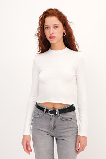 Addax Long Sleeve Basic Blouse B18496
