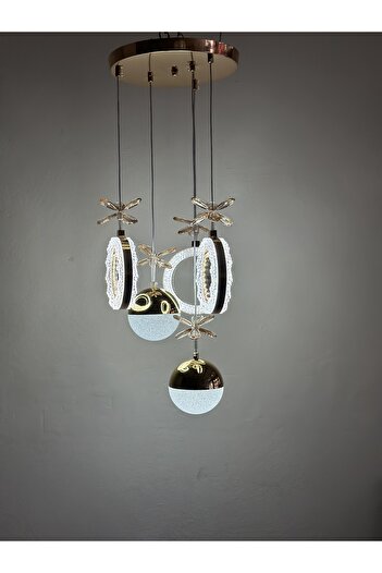 Lamira aydınlatma 5’Lİ SARKIT LED VE KRİSTAL AVİZE MODELİMİZ