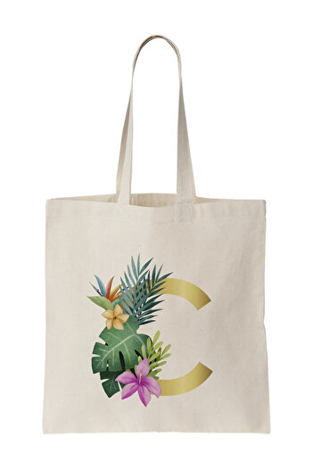 Beril Yamaç Design Studio Eco-Friendly Letter Tote Bag - Shopping, School, and Everyday Use