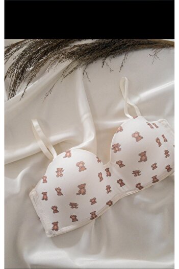 LUNAS LINGERIE Renkli Ayıcık Desenli Sütyen