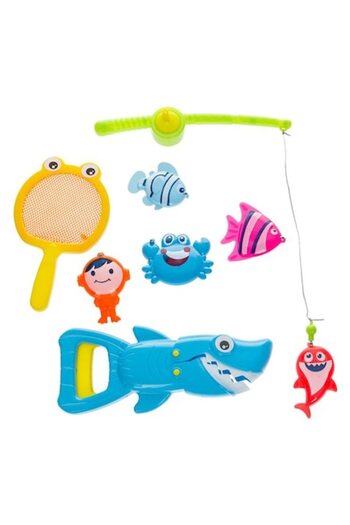 OEM Magnetic Fishing Game for Kids with Rod, Fish, Crab, Diver, and Shark Claw