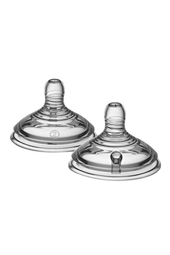 tommee tippee Closer To Nature Baby Bottle Teats Medium Flow 3M+ 2 Pack