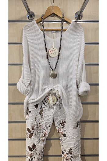 Park Moda Casual Mercerized Sweater Plain Pattern
