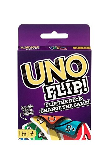 Uno Card Game – Double-Sided Deck Light & Dark Sides, New Action Cards, FLIP Card for Kids & Adults