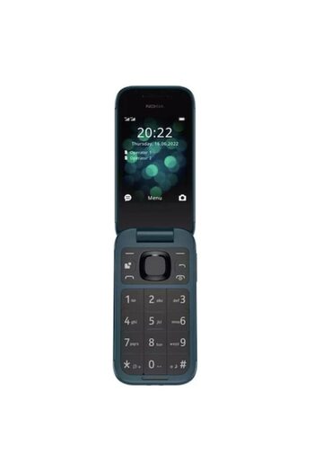 Nokia 2660 Flip Mobile Phone, Dual SIM, 4G, Blue