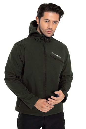 Crozwise Khaki Men's Waterproof Softshell Outdoor Coat / Jacket - 5036-04