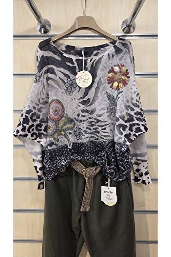 Park Moda Mercerized Blouse Mixed Floral Pattern