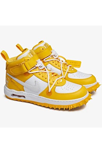 Nike Air Force 1 Mid Off-White AF1 SP Unisex Leather Sneaker Hakiki Deri Unisex Günlük