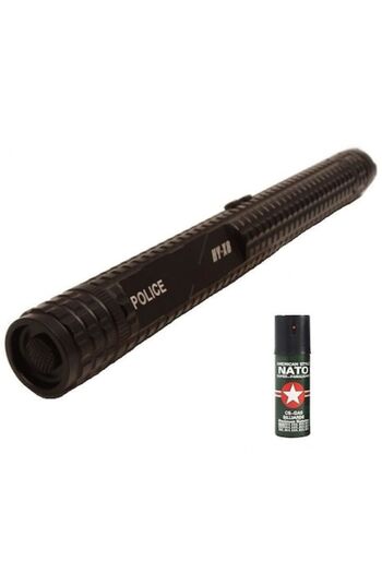 OEM Self-defense Package with Police HY-X8 Electric Shock Baton and Nato Spray
