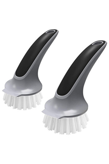Siga Set of 2 MS.SIGA dish brushes with scraper, for cleaning pots, pans, sinks or kitchen surfaces