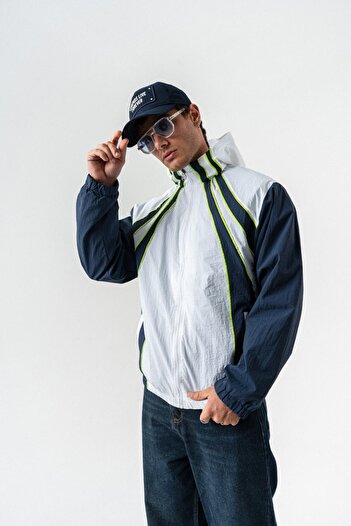 go gang own Hoodrealm Vintage αντιανεμικό παλτό με φερμουάρ από ύφασμα αλεξίπτωτου
