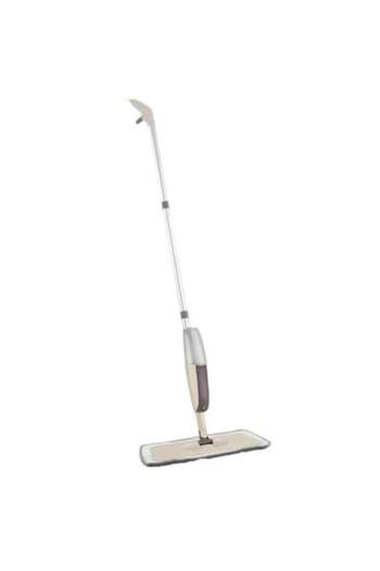 OEM Flat Mop with Spray, 3 Microfiber Refills, Plastic/Metal, Beige