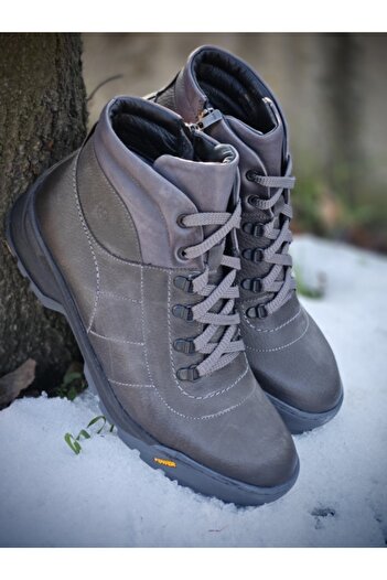 Cyclop Men's Leather Boots Max Power - Grey