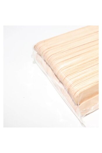 OEM Set of medium wax spatulas, wood, 150x17x1.5 mm, 100 pieces