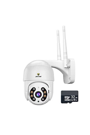 Jortan Cameră de supraveghere WiFi 4MP, Full HD, interior sau exterior, alarmă, senzor de mișcare, vedere nocturnă