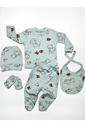OMY 5-Piece Patterned Hospital Release Printed Newborn Set