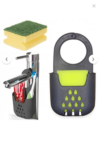 Online Kapında Hanging Sponge Holder Silicone Dish Sponge Organizer Kitchen Bathroom Sink Cooker Sink