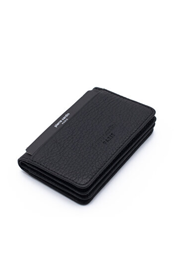 Pierre Cardin Black Unisex Leather Card Holder 0188S3L