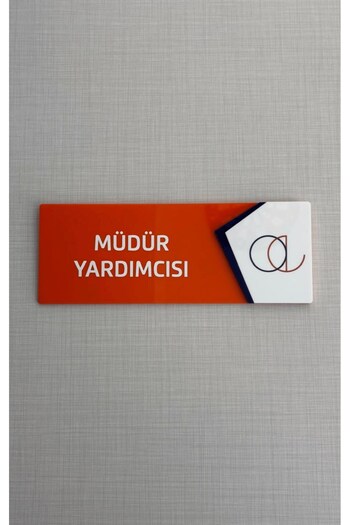 Yönline Assistant Principal Direction Sign School Hotel Company Branded Logo Emblem Self-Adhesive