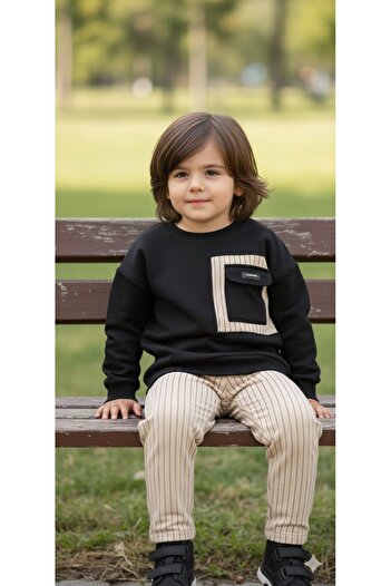 Yalçınoğlu Kids New Season Boys' Set I Two-Piece Set I Casual Chic I Ages 4-12 I Cotton Fabric I Stretchy