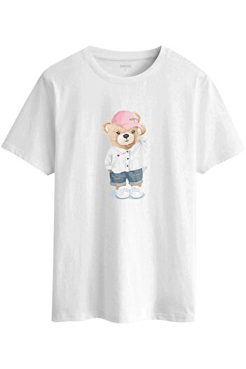 DK DAKSEL Σετ μπλουζών Daksel Unisex Bear με στάμπα Oversize 2 τεμαχίων + Δώρο τσάντα