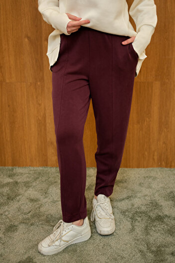 LOCCO Women's Modal Pants Plum