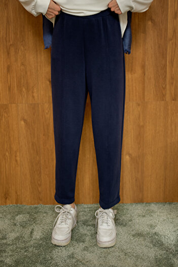LOCCO Γυναικείο παντελόνι Modal Navy Blue