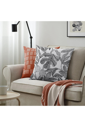 IKEA Brokdracena Cushion Cover, Black and White, 50X50 cm