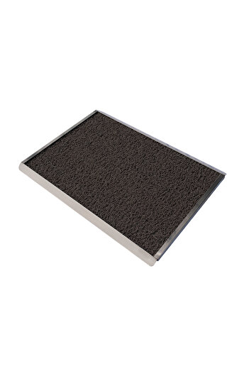 Moratti România Disinfectant mat with stainless steel retention tray, 680 x 450 mm