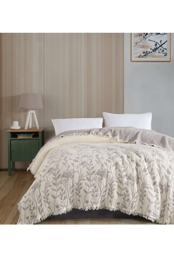 Ceyizza Muslin Fiber Filled Bedspread (Quilt) - 230X250Cm