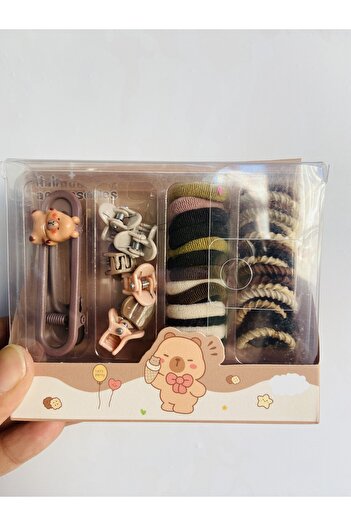 synshop Capybara Capybara Girl Child Baby Hair Clip Set Boxed Rubber Hairpins Hair Clips